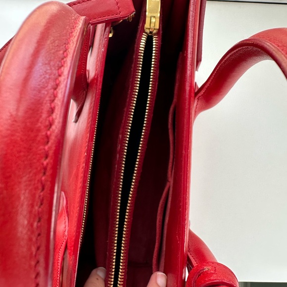 YSL Sac Du Jour Red - Authentic Yves Saint Laurent - Picture 9 of 10